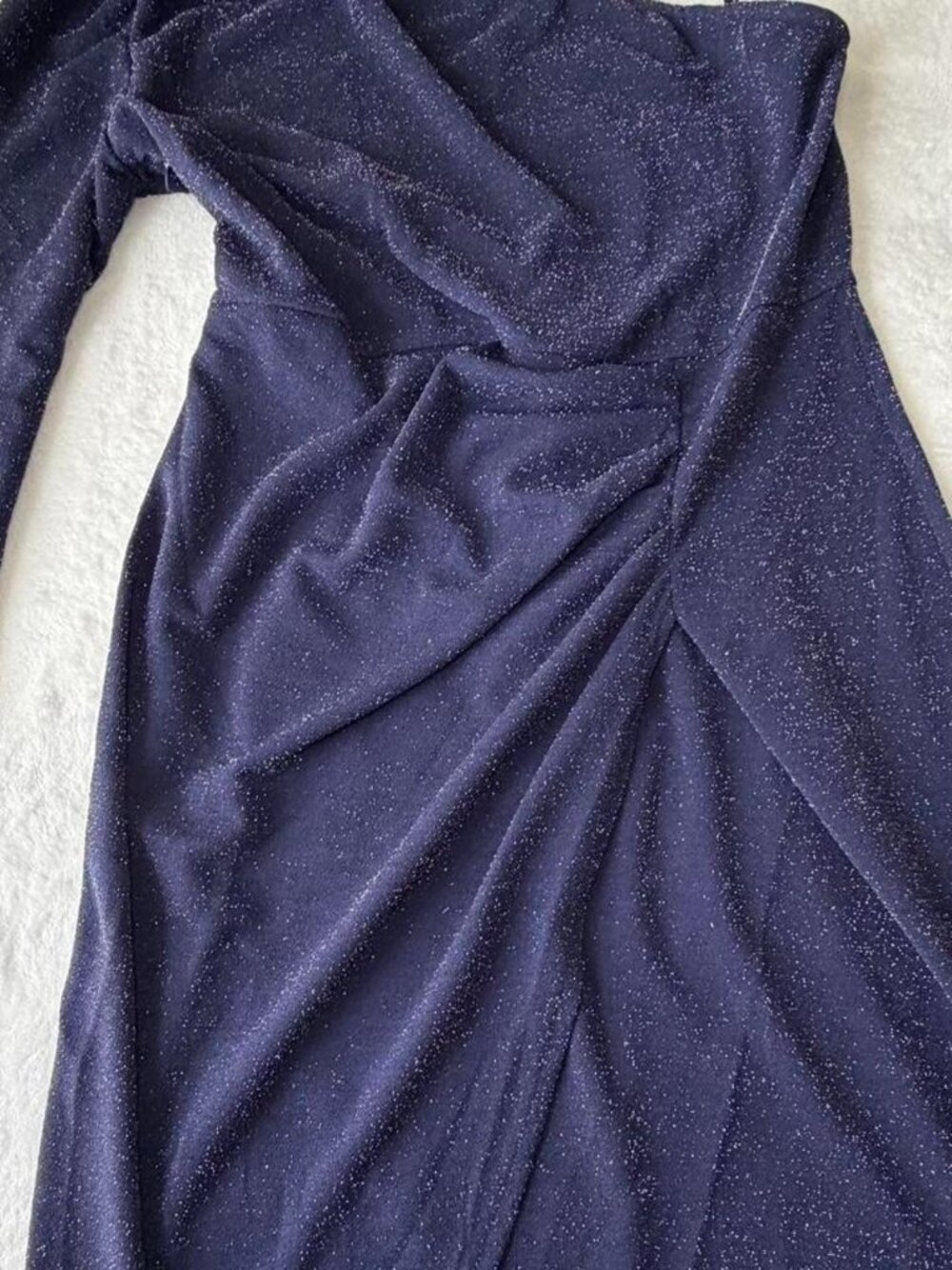 navy blue dress with glittery texture, size 16W...